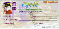 GIFT CERTIFICATE